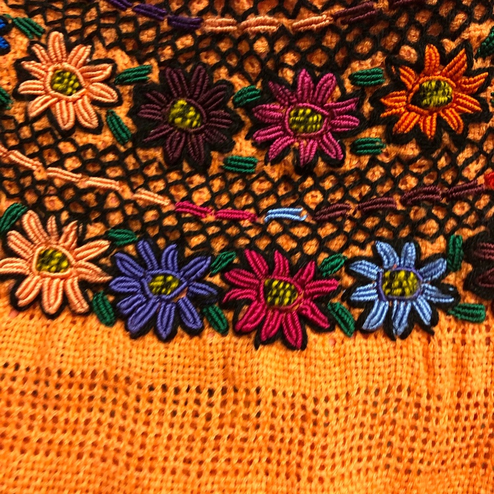 Gauzy Mexican embroidered top